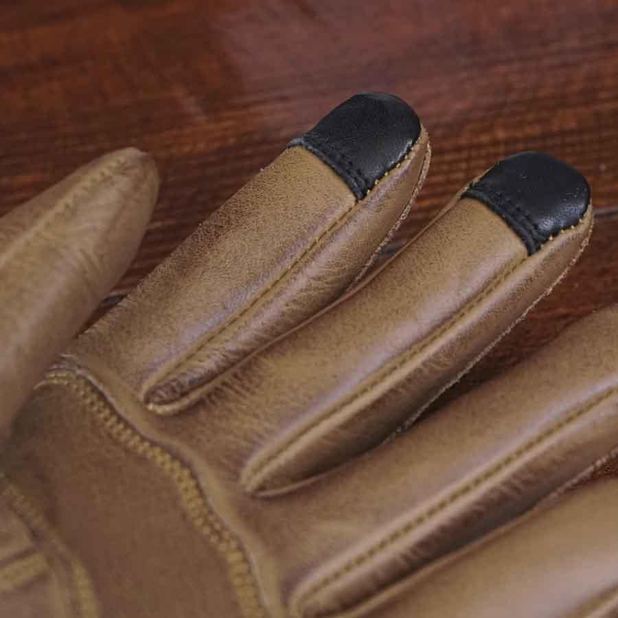 By City Elegant Motorcycle Gloves in Tan
